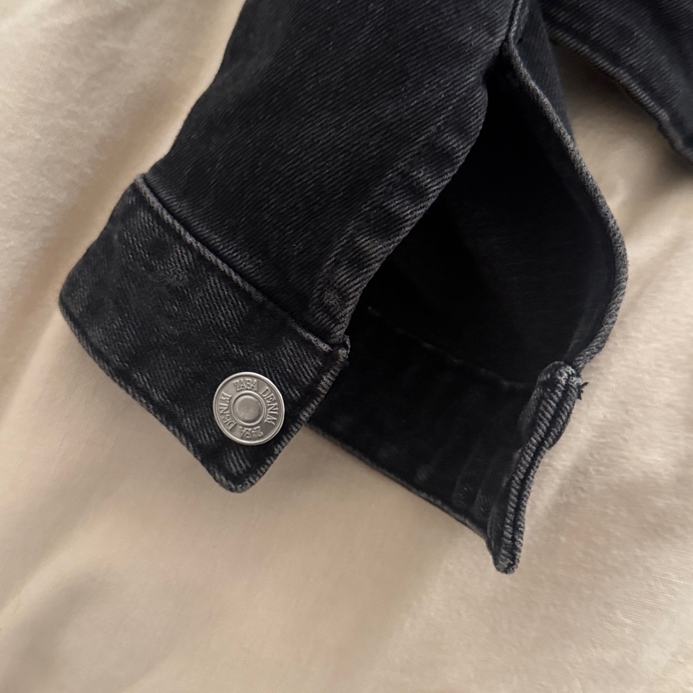 Zara Charcoal Denim Jacket - Picture 5 of 6